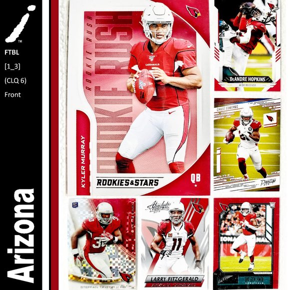 Arizona Cardinals 6 Card Lot - FTBL [1_3] - Picture 1 of 13